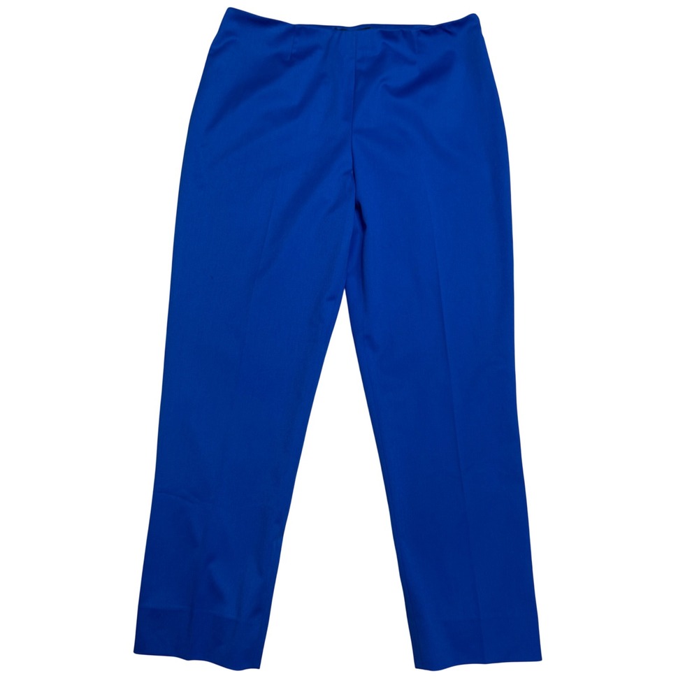 Peace of Cloth Womens Size 10 Blue Ankle Pants Slim Stretch Career Chic USA Made